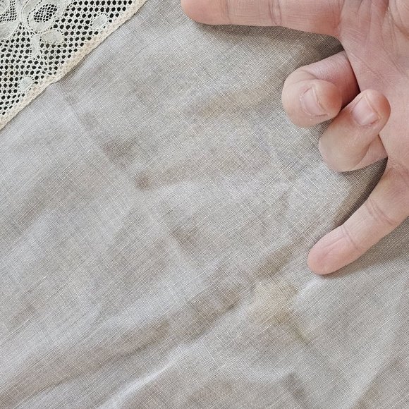 Vintage‎ Embroidered Floral Dresser Scarf Table Runner Pale Pink Ivory Lace - Picture 2 of 11